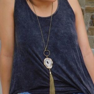 Gen and Tassel Necklace